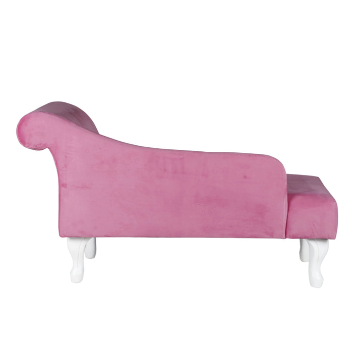 Diva Juvenile Chaise Lounge - Bright Pink Velvet