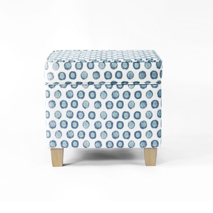 HomePop Upholstered Square Storage Ottoman - Fun Dots Print