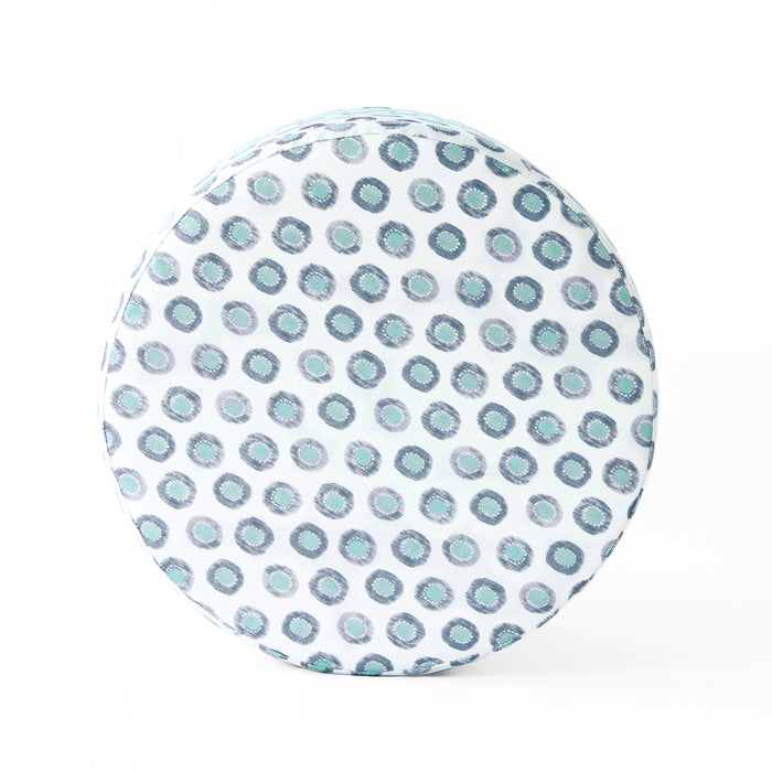 HomePop Upholstered Round Storage Ottoman - Fun Dots Print