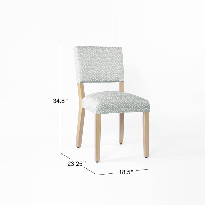 HomePop Open Back Dining Chair - Light Grey Print (set of 2)