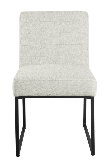 HomePop Channeled Metal Dining Chair - Sustainable Gray Woven (Single Pack)