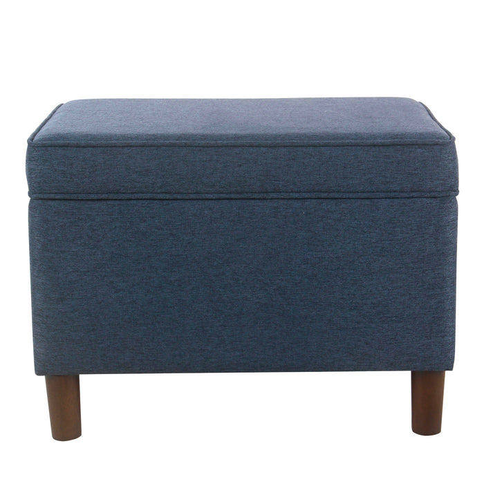 HomePop - 24" Storage Ottoman, Blue