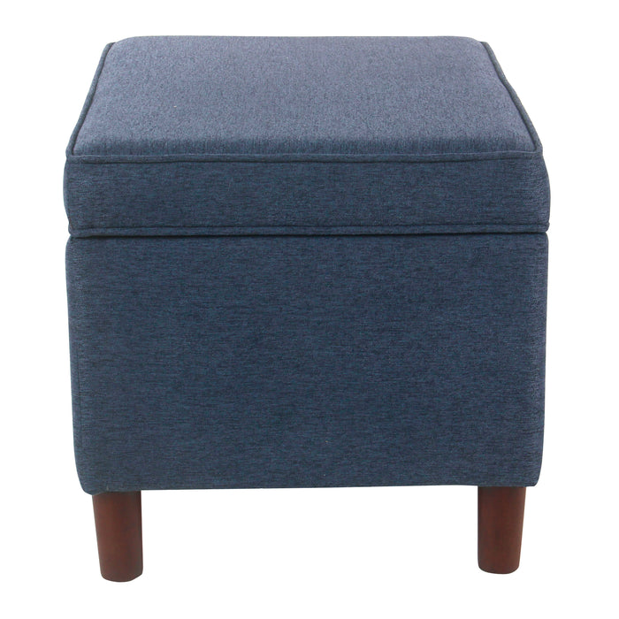 HomePop - 24" Storage Ottoman, Blue