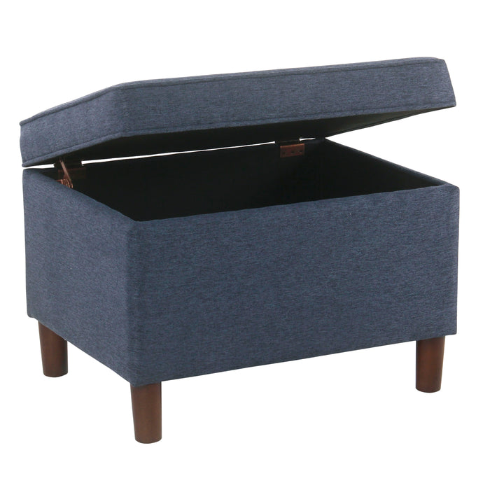 HomePop - 24" Storage Ottoman, Blue