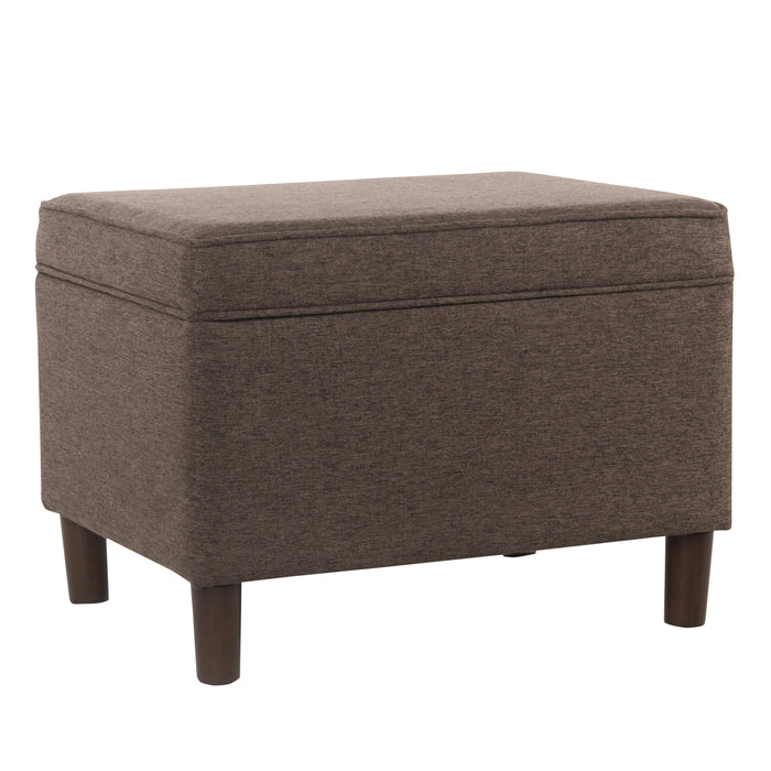 HomePop - Dinah 24" Storage Ottoman, Brown