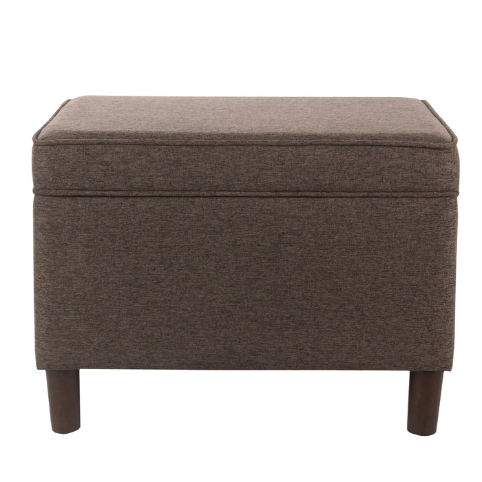 HomePop - Dinah 24" Storage Ottoman, Brown