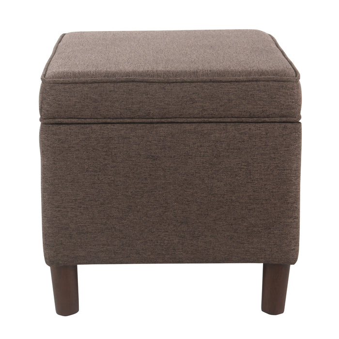 HomePop - Dinah 24" Storage Ottoman, Brown