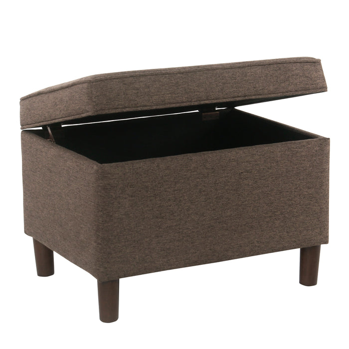 HomePop - Dinah 24" Storage Ottoman, Brown