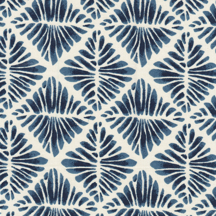 HomePop Square Ottoman with Lift Off Top - Blue Geometric Pattern