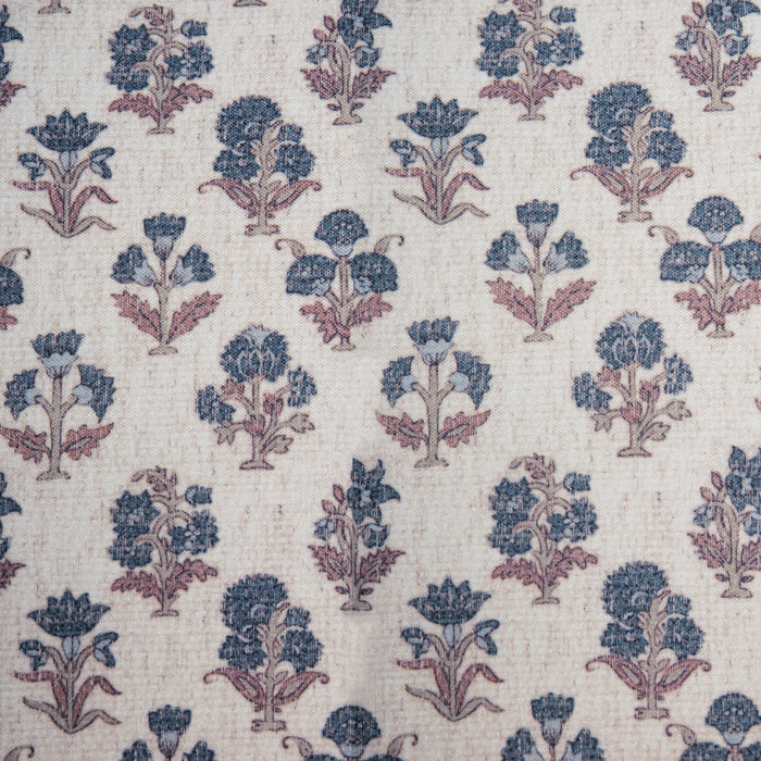 HomePop Harper Luxury Large Storage Ottoman - Blue Floral Pattern