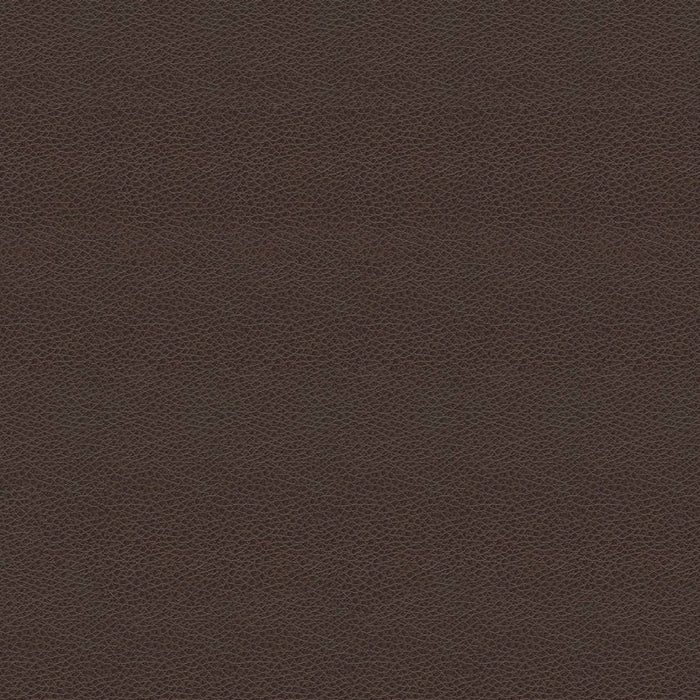 HomePo Large Round Button-top Storage Ottoman - Brown Faux Leather