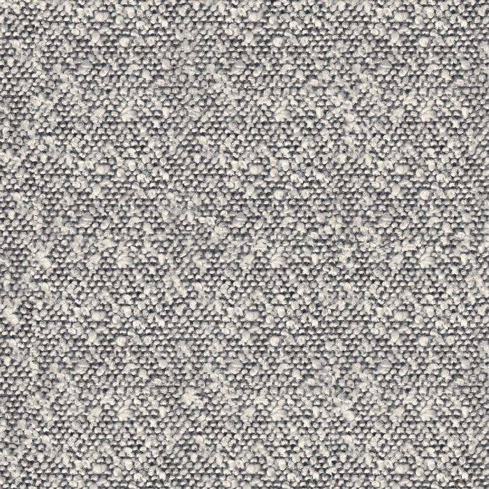 HomePop Theodore Small Ottoman -Cream Boucle with Gray Yarns