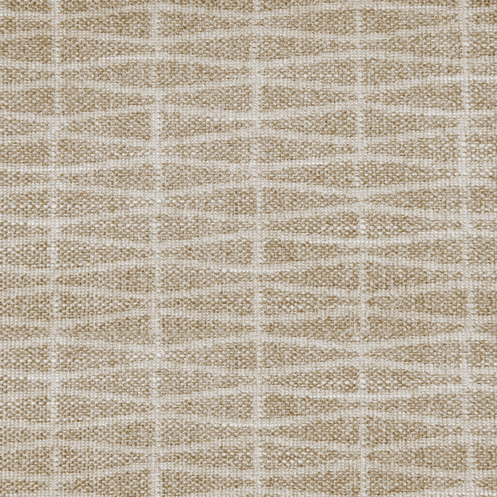 HomePop Upholstered Bench with Wood Base - Tan Geometric Pattern