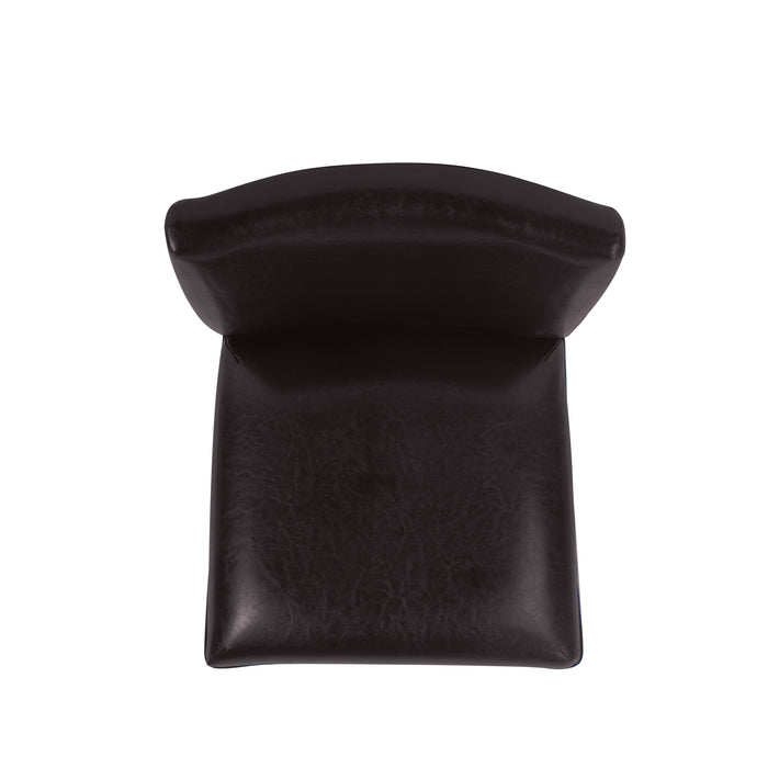 24" Barstool - Luxury Brown Faux Leather