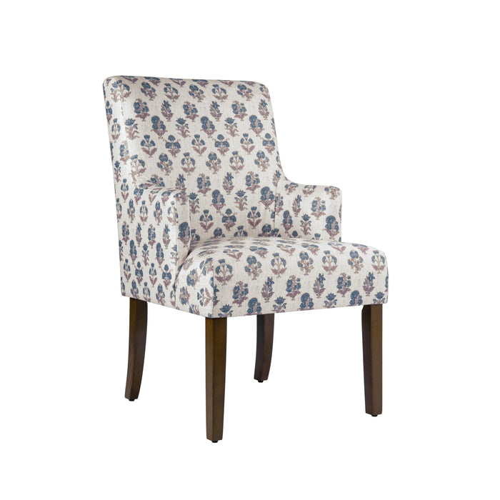 HomePop Anywhere Dining Chair-Blue Floral Pattern (pack of 1)