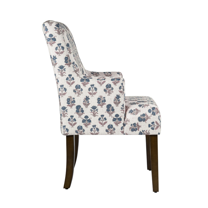 HomePop Anywhere Dining Chair-Blue Floral Pattern (pack of 1)