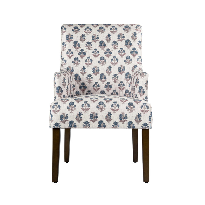 HomePop Anywhere Dining Chair-Blue Floral Pattern (pack of 1)