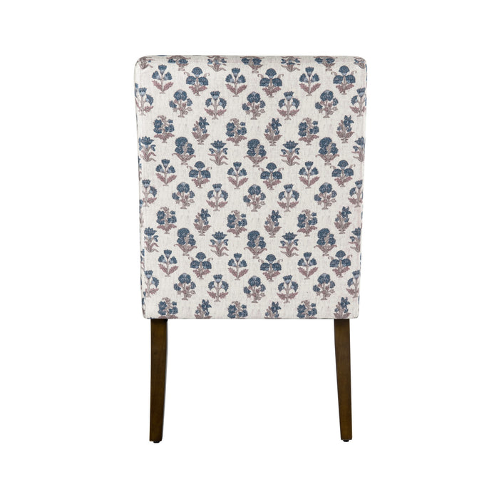 HomePop Anywhere Dining Chair-Blue Floral Pattern (pack of 1)