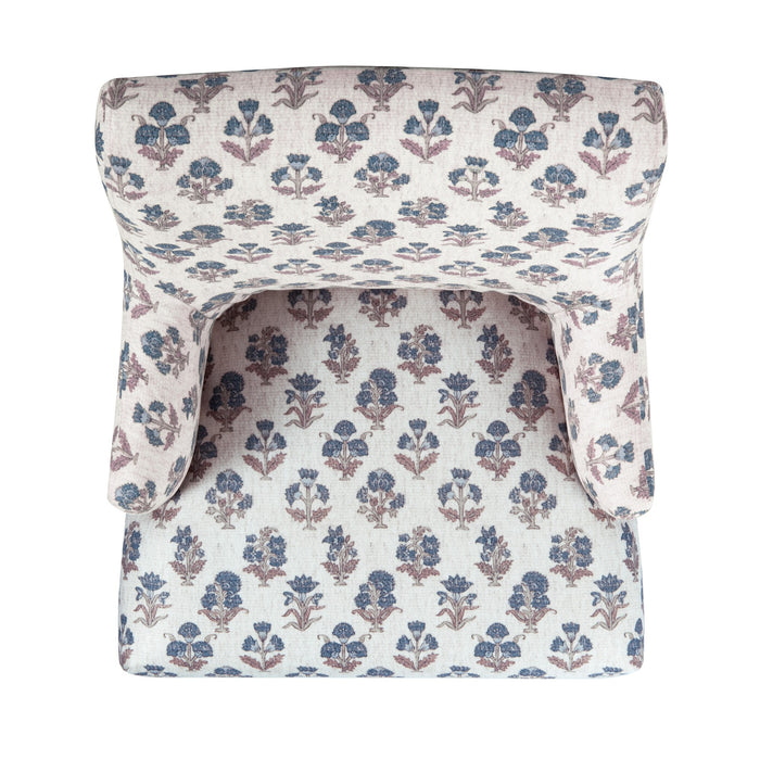 HomePop Anywhere Dining Chair-Blue Floral Pattern (pack of 1)