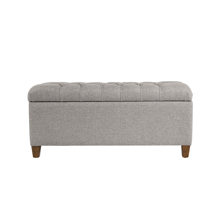 HomePop Tufted Large Storage Bench- Gray Fabric