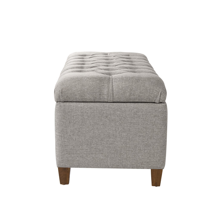 HomePop Tufted Large Storage Bench- Gray Fabric