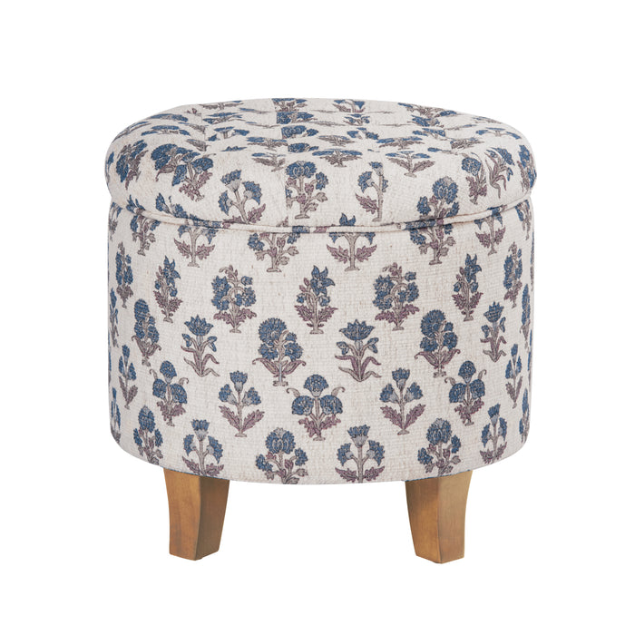HomePopRoundStorageOttoman-BlueFloralPattern