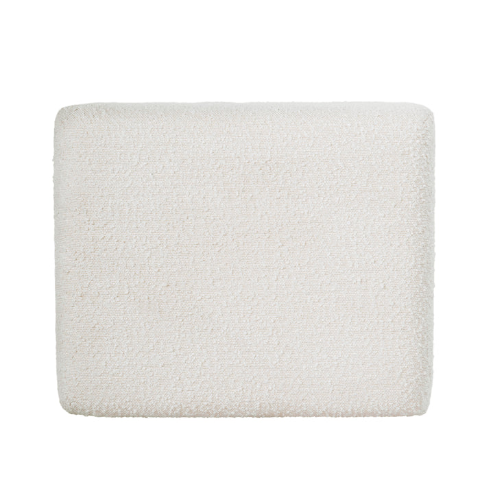 HomePop Medium Storage Ottoman -Cream Boucle