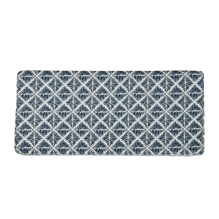 HomePop Large Decorative Storage Bench - Blue Geometric Pattern