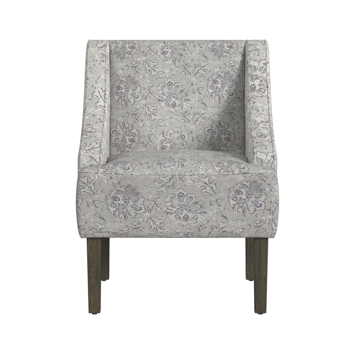 HomePop Classic Swoop Arm Chair - Linen Artistic Floral Print