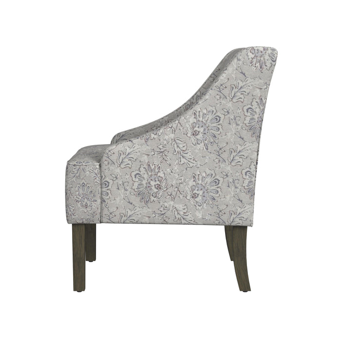 HomePop Classic Swoop Arm Chair - Linen Artistic Floral Print