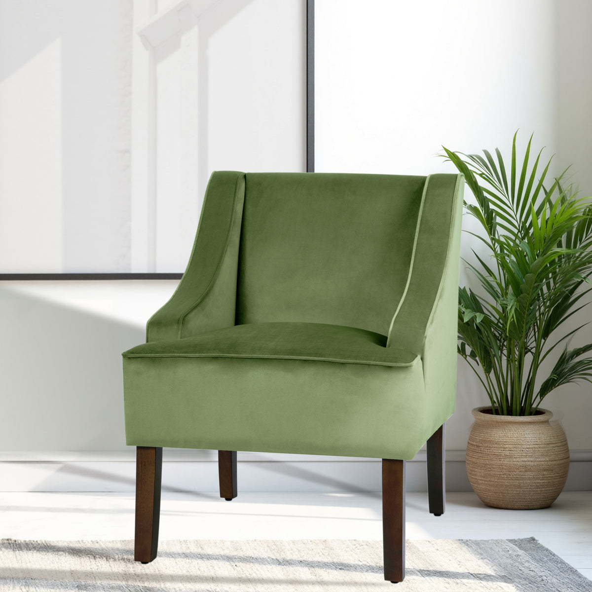 Velvet Swoop Arm Accent Chair — HomePop Furniture