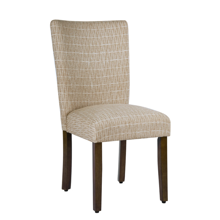 HomePop Classic Parsons Dining Chair - Tan Geometric Pattern (pack of 2)