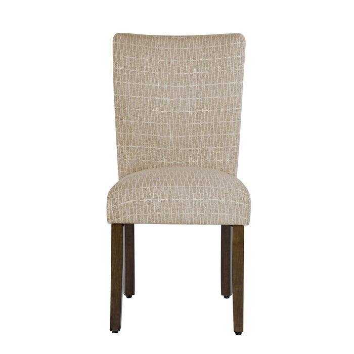HomePop Classic Parsons Dining Chair - Tan Geometric Pattern (pack of 2)