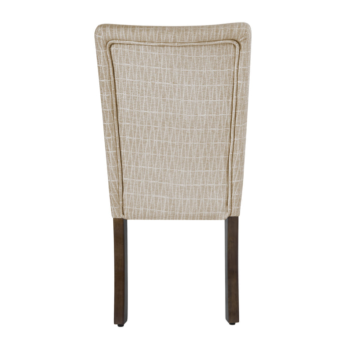 HomePop Classic Parsons Dining Chair - Tan Geometric Pattern (pack of 2)