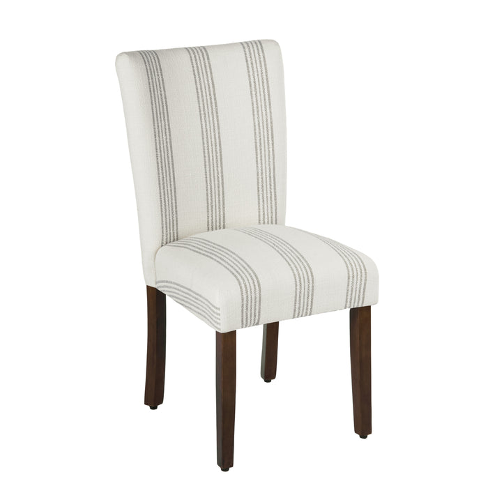 HomePop Classic Parsons Dining Chair- Brown Stripe (pack of 2)
