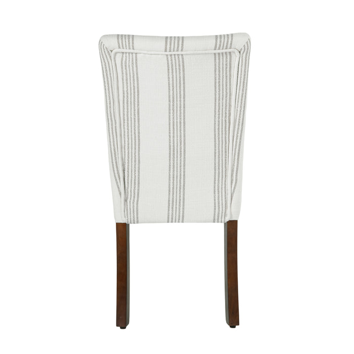 HomePop Classic Parsons Dining Chair- Brown Stripe (pack of 2)