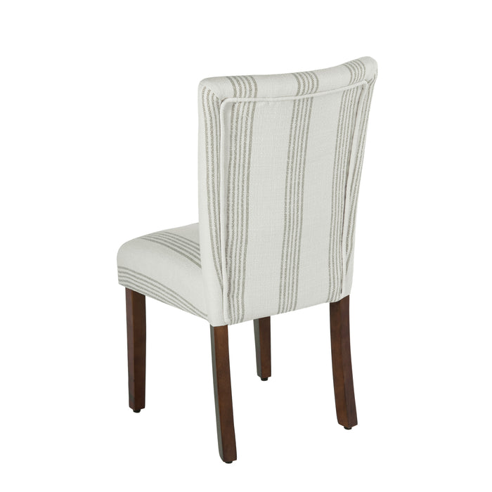 HomePop Classic Parsons Dining Chair- Brown Stripe (pack of 2)