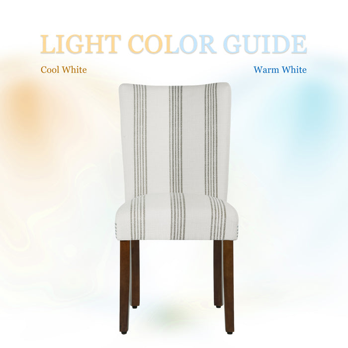 HomePop Classic Parsons Dining Chair- Brown Stripe (pack of 2)