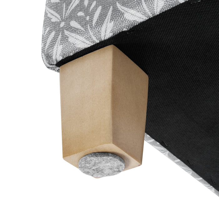 HomePop Upholstered Square Storage Ottoman - Light Grey Print