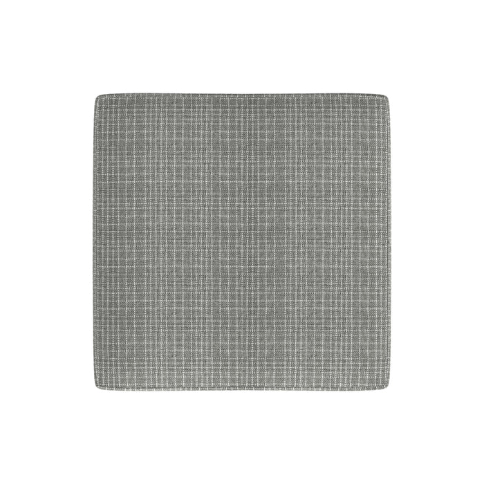 HomePop Square Ottoman with Lift Off Top - Sage Mini Grid Pattern