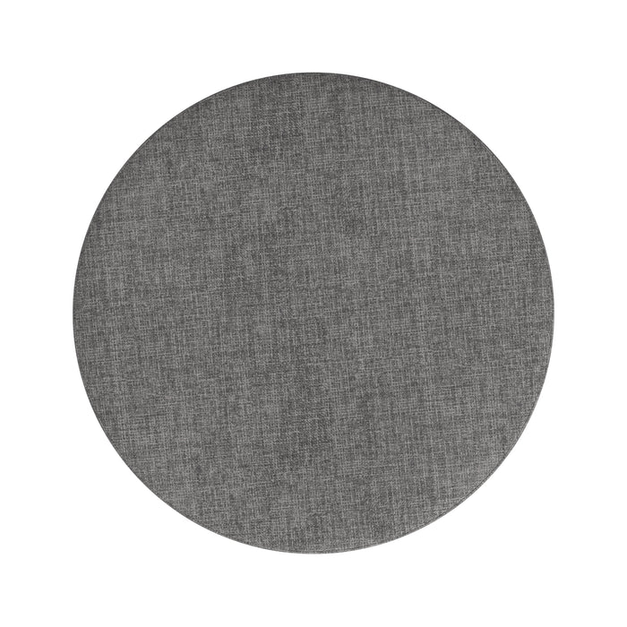 HomePop Round Storage Ottoman - Gray Woven