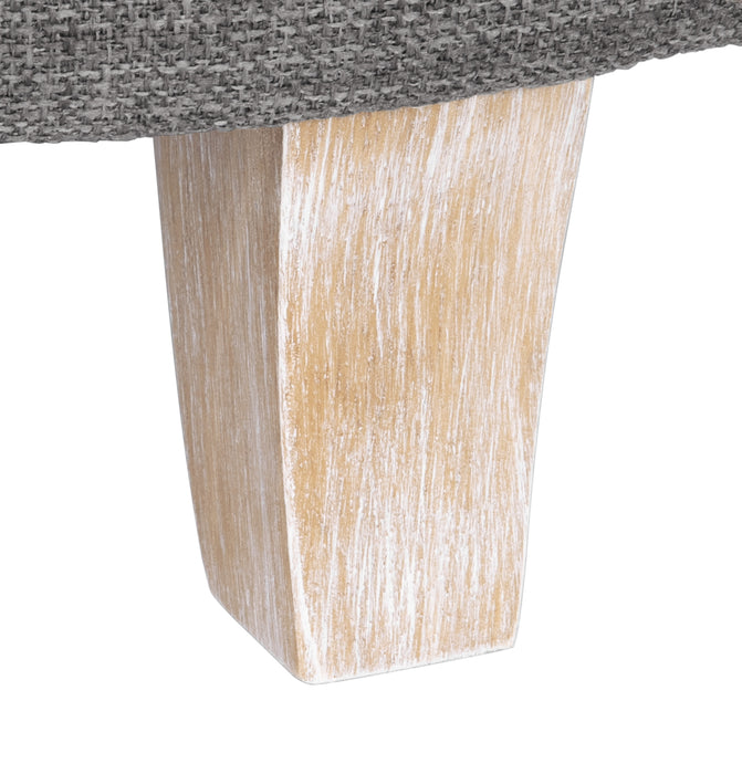 HomePop Round Storage Ottoman - Gray Woven