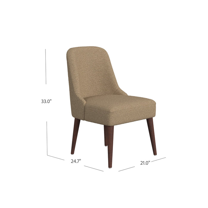 HomePop Modern Dining Chair - Brown Boucle (Single Pack)