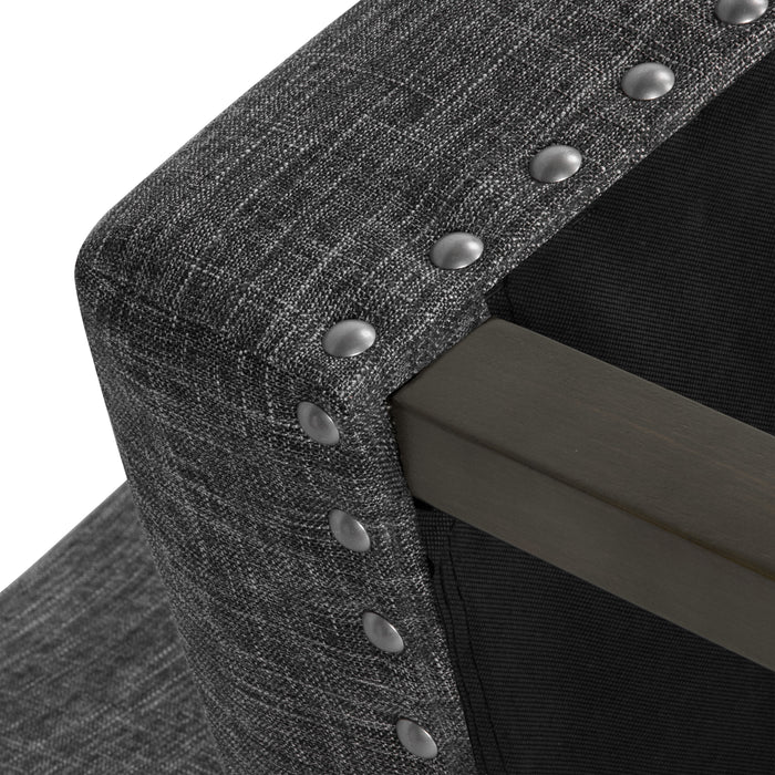 24" Barstool with Nail heads - Slate Gray