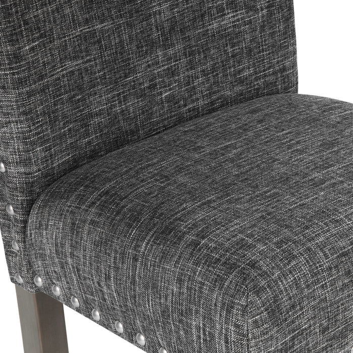 24" Barstool with Nail heads - Slate Gray