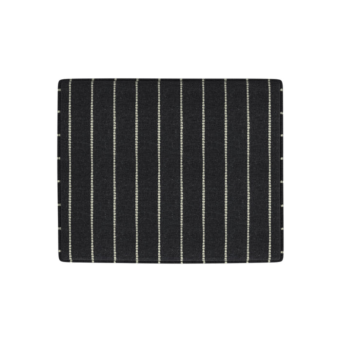 HomePop Medium Storage Ottoman - Black with Boucle Stripe