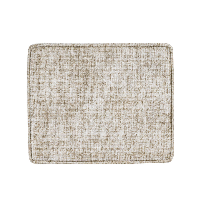 HomePop Medium Tufted Storage Ottoman - Cream Textural Woven