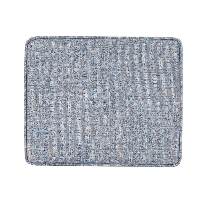 HomePop Medium Tufted Storage Ottoman - Blue Gray Woven Fabric