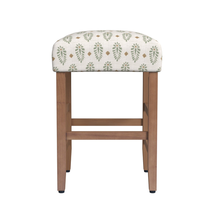 HomePop Square Counter Stool - Sage Paisley Medallion