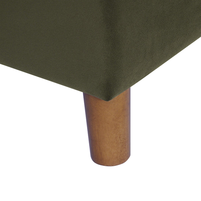 HomePop - Dinah 24" Storage Ottoman- Loden Green Velvet